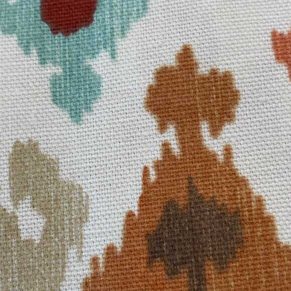 Mill Creek Fabric 3 yds x 57" Ikat Print in Orange & Coral on Cream - Picture 6 of 6